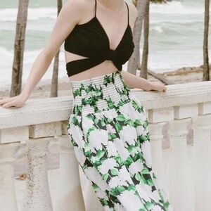 NWT Hill House Delphine Nap Skirt in Night Bloom